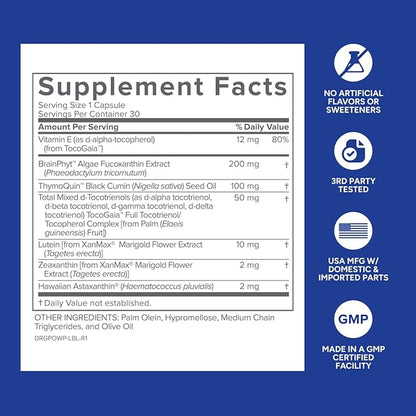 Gundry MD Power Phenols Brain Health Supplement for Cognition, Focus, Motivation, Productivity, and Energy - (30 Servings)