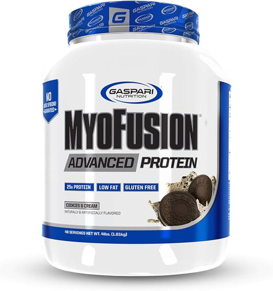 Gaspari Nutrition Myofusion Advanced Protein, Cookies and Cream, 4 Pound