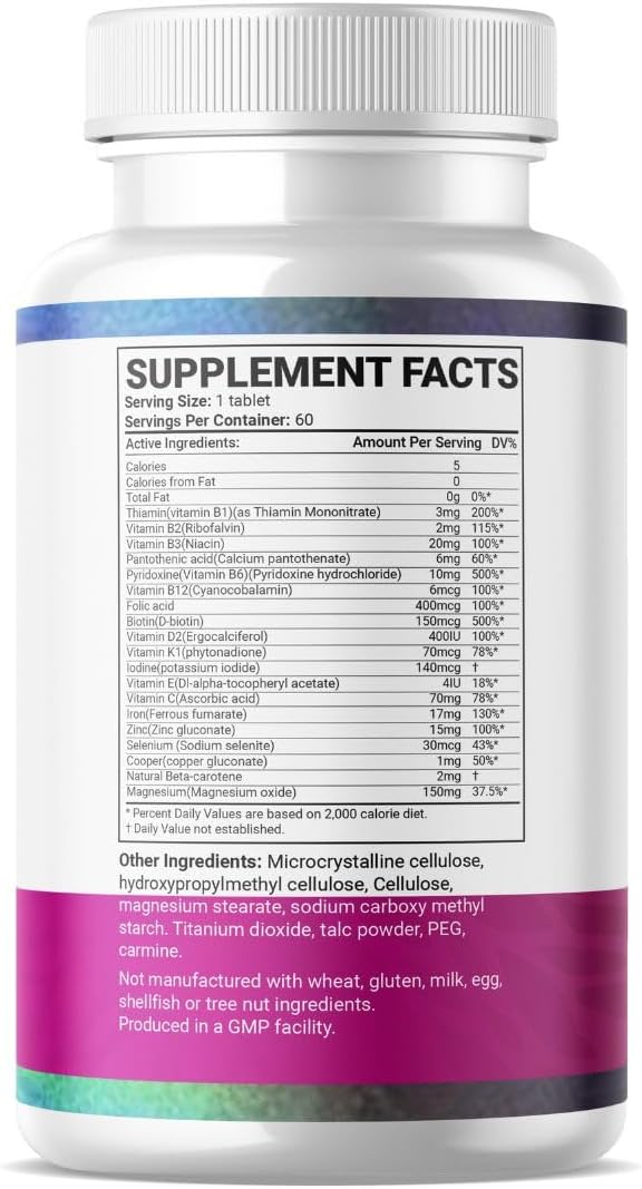 Prenatal Multivitamin with Iron – Women's Multivitamin Supplement to Boost Iron Levels and More.