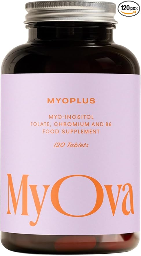 Myoplus - Inositol Supplement - 4000mg Myo Inositol, 200ug Folate & 100ug Chromium Daily Intake - Hormone Balance & Ovarian Support Vitamins for Women - 120 Vegan Tablets, 30 Days Supply