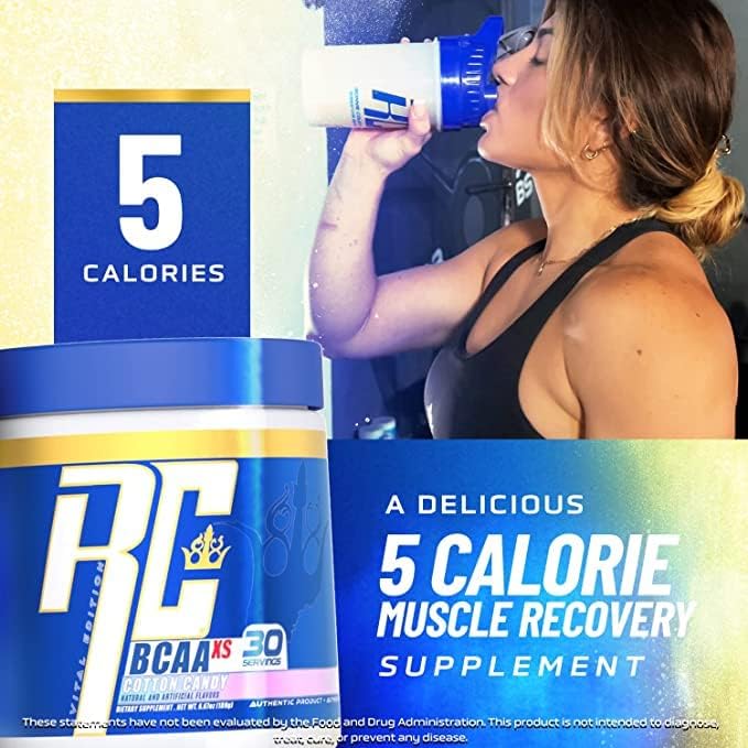 Ronnie Coleman's BCAA XS Powder with EAAs, Branched Chain Amino Acids Post Workout Muscle Recovery, Sugar Free Hydration Drink for Women and Men, Lemonade, 30 Servings