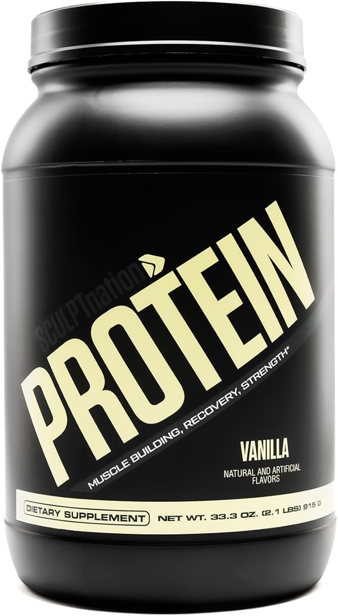 Sculpt Nation by V Shred Protein Powder (Vanilla) - Premium Whey Protein Powder Vanilla and BCAAs to Support Muscle Building and Recovery - 30 Servings