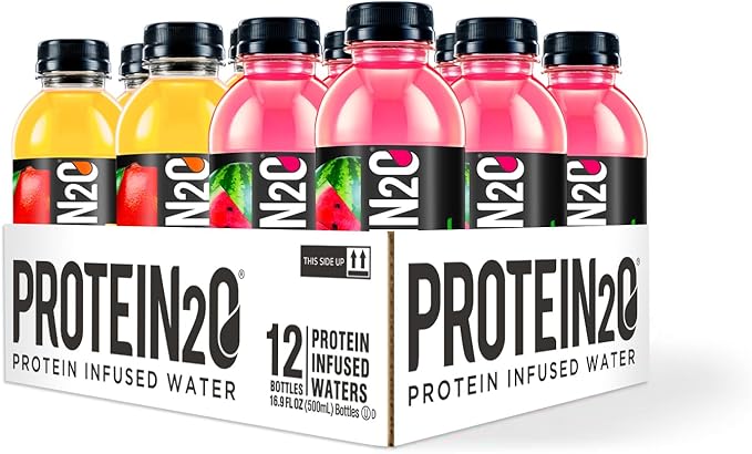 Protein2o 20g Whey Protein Isolate Infused Water Plus Electrolytes, Sugar Free Sports Drink, Ready To Drink, Gluten Free, Lactose Free, 20g Variety Pack, 16.9 Fl Oz (12 Count)