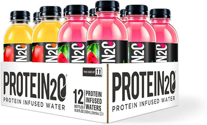Protein2o 20g Whey Protein Isolate Infused Water Plus Electrolytes, Sugar Free Sports Drink, Ready To Drink, Gluten Free, Lactose Free, 20g Variety Pack, 16.9 Fl Oz (12 Count)
