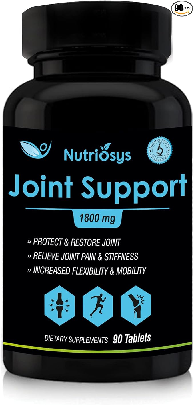 Joint Support 1800mg 90 Tablets, Dietary Supplement for Healthy System, Vitamin Tablets for Men, Women and Adults, Multivitamins Tablets for Joint & Bone Support, Vitamin Supplements.