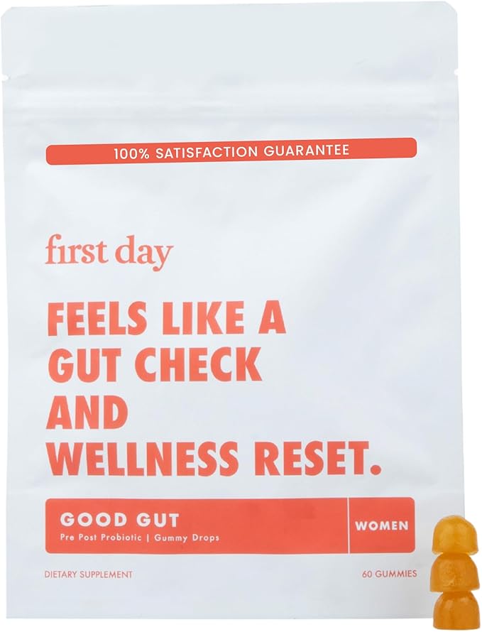 FIRST DAY Womens Tribiotic Gummies – Pre+, Post+, Probiotics & More – 30 Day Supply