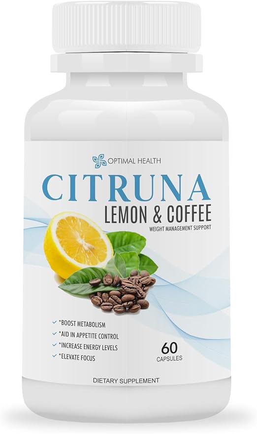 Lemon and Coffee Fat Burner - for Men and Women - Burn Fat, Boost Metabolism, Increase Energy Levels, Aid in Appetite Control, Elevate Focus - 60 Capsules
