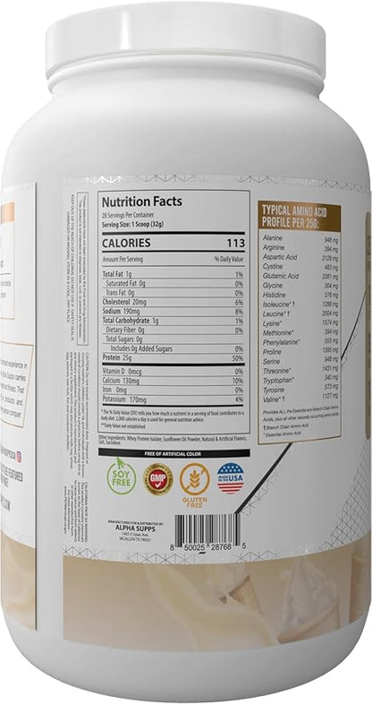 ISO, Low Carb 100% Whey Protein Isolate Powder, 25 Grams Per Serving, Helps Support Muscle Growth, Low Sugar and Gluten Free (Vanilla Ice Cream, 2 lb)