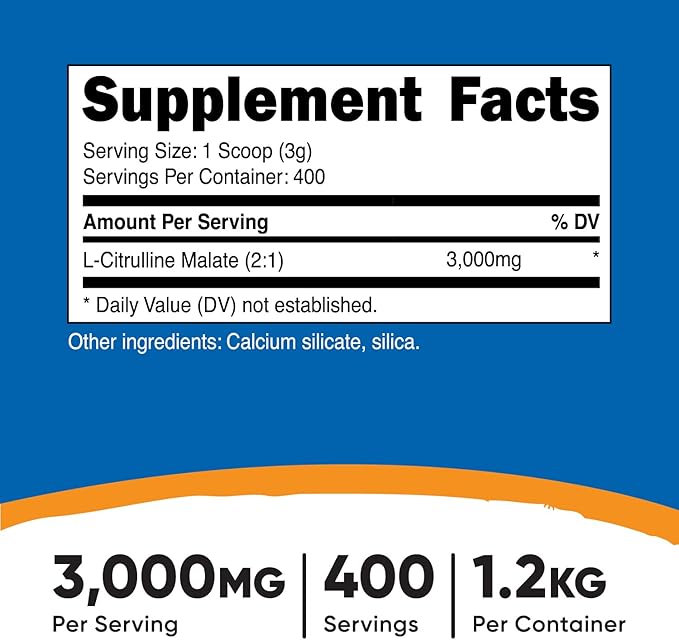 Nutricost L-Citrulline Malate Powder (2:1) 1.2KG