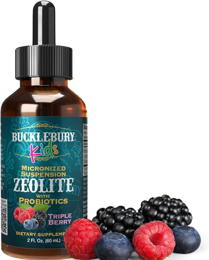 Zeolite for Kids - Delicious Berry-Flavored Zeolite Liquid Suspension with Probiotics - Natural Support for Kids' Health - 2 Fl Oz