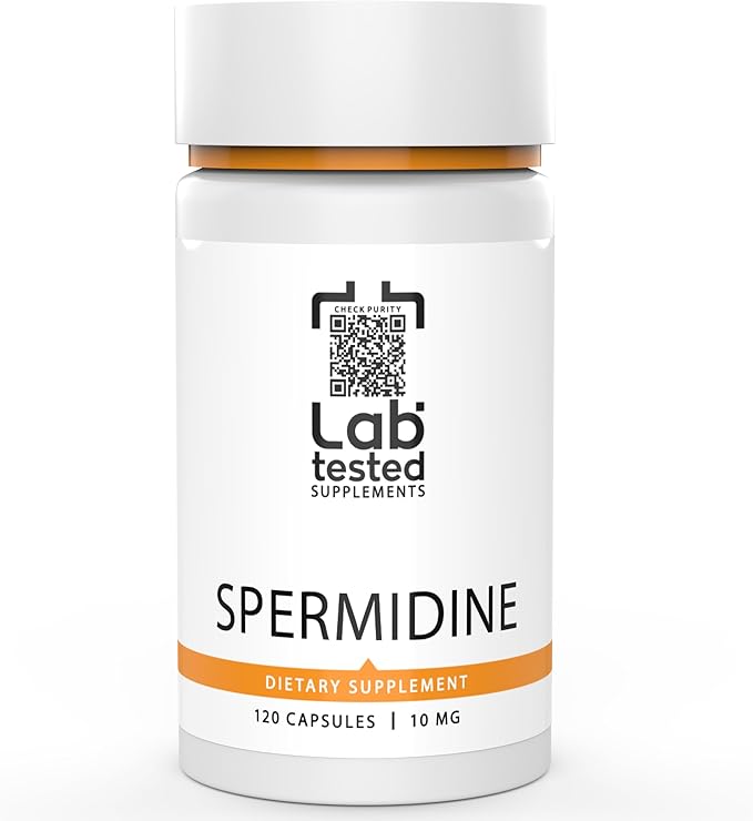 Spermidine 3HCL Supplement - 120 10mg Capsules - 3rd Party COA's provided with Every lot# - Spermidine Trihydrochloride
