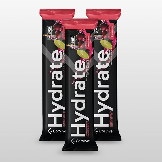 Hydrate Electrolyte Drink Mix | Cherry Limeade Flavor | NSF Certified | Electrolytes, Vitamin C, Magnesium, Zinc, Potassium | Used by Athletes & US Military | Boost Performance | 15 Packs