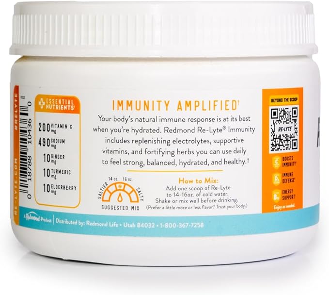 REDMOND Re-Lyte Immunity, Multivitamin Supplement Mix (Pinapple Orange)
