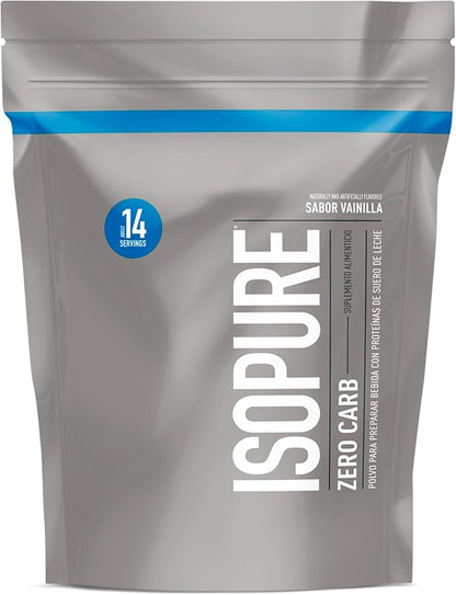 Isopure Creamy Vanilla Whey Isolate Protein Powder with Vitamin C & Zinc for Immune Support, 25g Protein, Zero Carb & Keto Friendly, 15 Servings, 1 Pound (Packaging May Vary)
