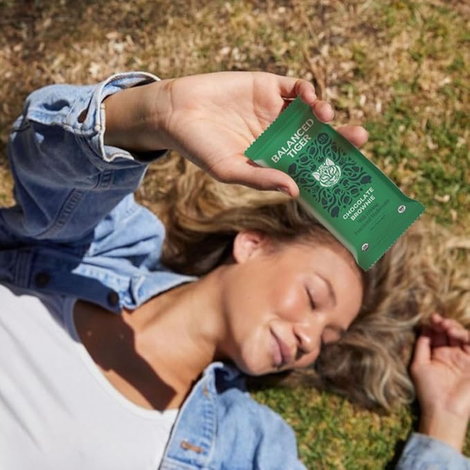 Organic Functional Mushroom Protein Bars | Full Dose (1500mg) Lions Mane, Chaga, Reishi & Cordyceps Bars | Vegan Protein Bars, Adaptogens, Superfoods Protein Bars | Chocolate Brownie Flavor