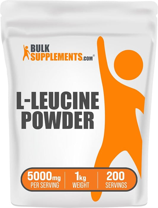 BulkSupplements.com L-Leucine Powder - Leucine Supplements, Leucine Amino Acid - BCAA Supplements, Leucine Powder - Unflavored, 5000mg per Serving, 1kg (2.2 lbs) (Pack of 1)
