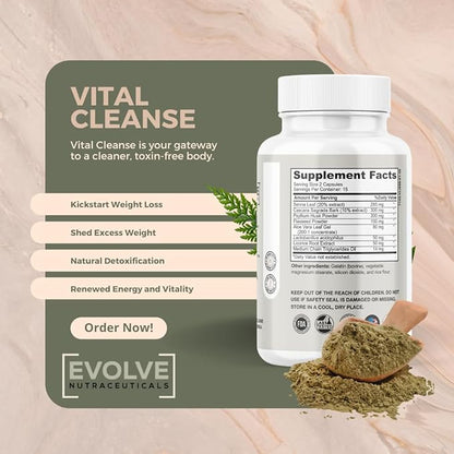 Evolve Vital Cleanse, Natural Detox Formula, Renew Energy and Vitality, Get Vacation Ready