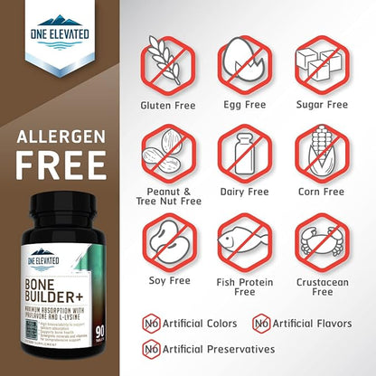 Comprehensive Bone Builder Calcium Supplement. Formulated with Highest Grade Calcium -Carbonate/Hydroxyapatite/Citrate, Magnesium, Zinc, D3. Works in Sync for Optimum Bone Health and Bone Strength.