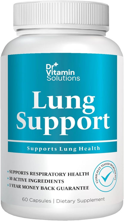 Lung Revive: Advanced Respiratory Support with Butterbur, Quercetin, & Vitamin C - Enhanced Breathing & Lung Detox Formula, Doctor-Developed, 60 Caps (2-Month Supply)