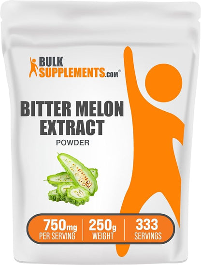 BulkSupplements.com Bitter Melon Extract Powder - Bitter Melon Supplement, Bitter Gourd Extract - Herbal Supplement, Gluten Free, 750mg per Serving, 250g (8.8 oz) (Pack of 1)