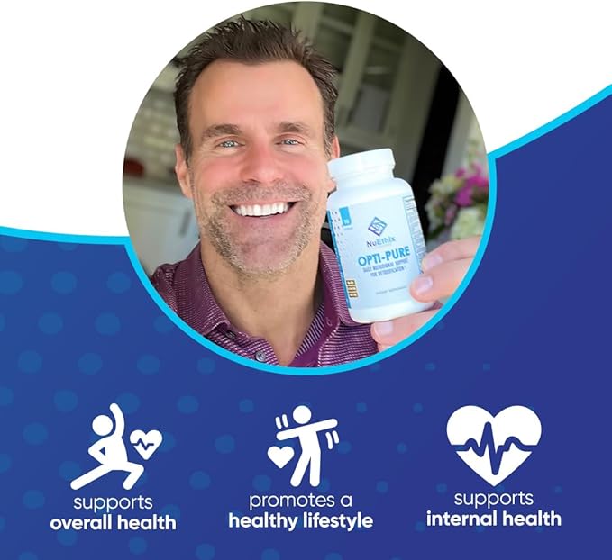 NuEthix Formulations Opti-Pure, Daily Nutritional Support for Detoxification Supplement, Supports Liver Function and Elimination of Toxins, 30 Serving Bottle