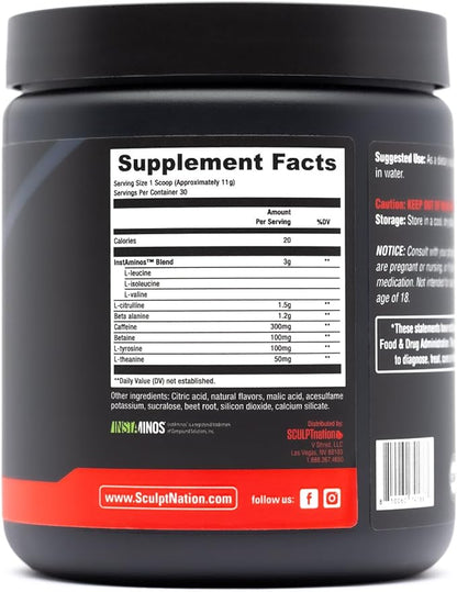 Sculpt Nation by V Shred PreWorkout - Premium Pre Workout Powder with Amino Acids for Ultimate Performance, Endurance, and Energy Support, Fruit Punch - 30 Servings