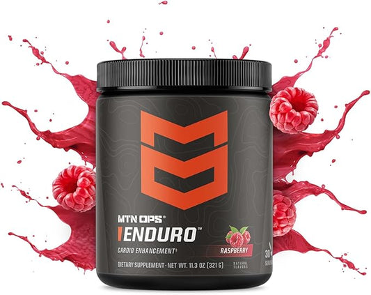 MTN OPS Enduro Nitric Oxide Supplement & Stim-Free Pre Workout - 30 Servings - with Magnesium Citrate, Beet Root Powder, Niacinamide, L Arginine & L Citrulline - Black Cherry Flavor