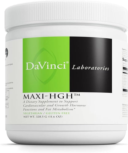 DAVINCI Labs Maxi-HGH - Amino Acid Supplement to Support Cardiovascular System, Muscle Recovery and Human Growth Hormone Release - Gluten-Free - Vegetarian - 328.5 g Powder