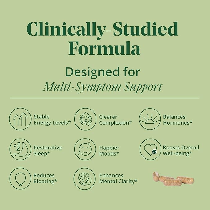 Daily Hormone Balance for Women – Better Skin, Better Moods, Happy Hormones & Deeper Sleep. Effective Multi-Action Formula Supports All Symptoms. - 60ct
