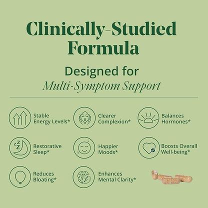 Daily Hormone Balance for Women – Better Skin, Better Moods, Happy Hormones & Deeper Sleep. Effective Multi-Action Formula Supports All Symptoms. - 60ct