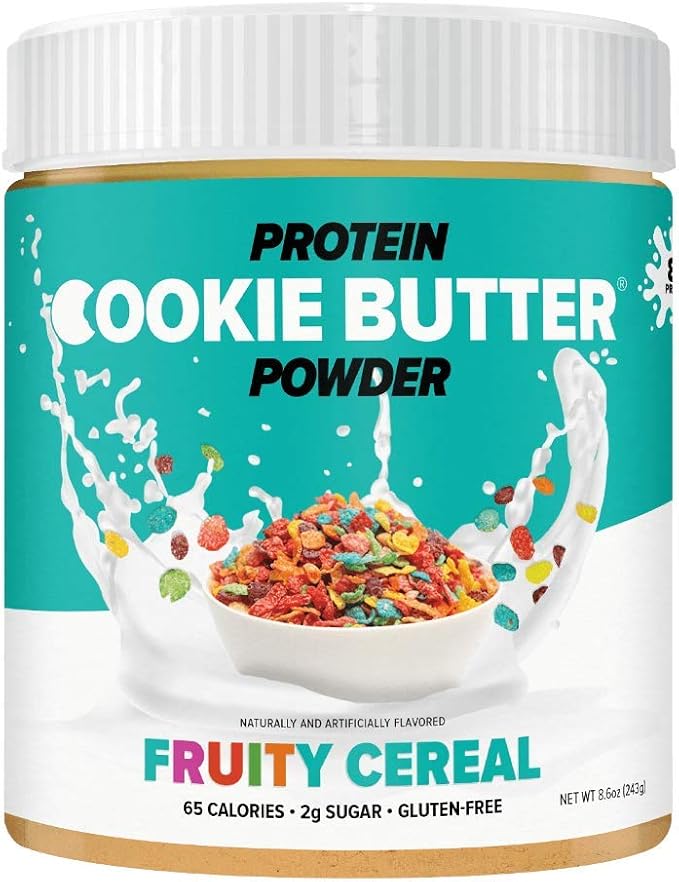 Whey Protein Cookie Butter Powder - Fruity Cereal | Keto-Friendly, Low Carb, No Added Sugars, Gluten-Free | Easy to Mix, Bake and Spread | 8.6oz