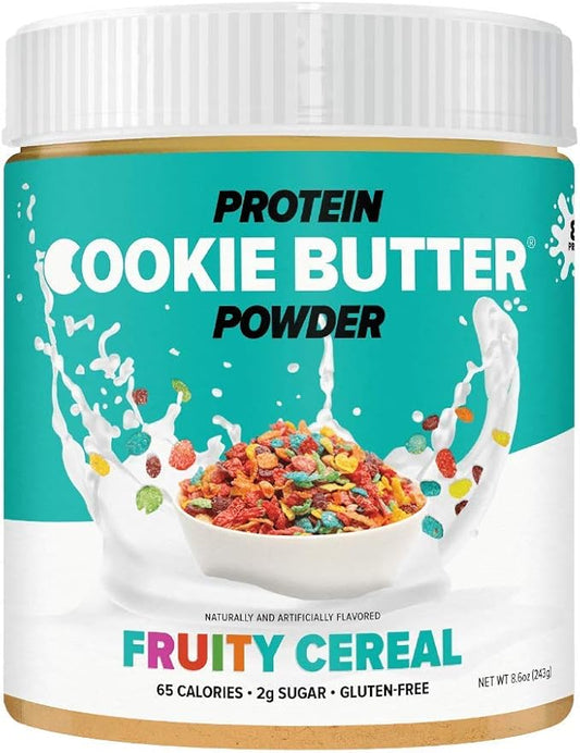 Whey Protein Cookie Butter Powder - Fruity Cereal | Keto-Friendly, Low Carb, No Added Sugars, Gluten-Free | Easy to Mix, Bake and Spread | 8.6oz