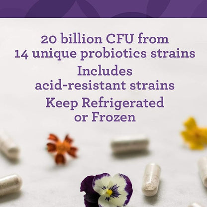 Innate Response Formulas Flora 20-14 Ultra Strength - Probiotic Supplement with 20 Billion CFU - 14 Probiotic Strains - Vegan and Non-GMO - Made Without 9 Food Allergens - 60 Caps