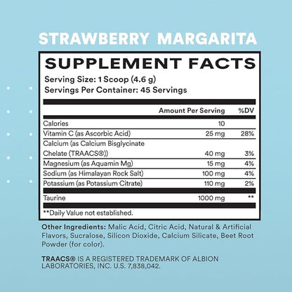 Cira Hydration Electrolytes Powder for Women - Electrolyte Drink Mix with Himalayan Salt for Dehydration Relief - 45 Servings, Strawberry Margarita
