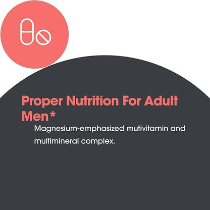 Optimox Androvite for Men - Magnesium Supplement for Men 500mg, Multimineral Supplement, Multivitamin Supplement, Vitamin C, Vitamin D3, Calcium-Free - 180 Count