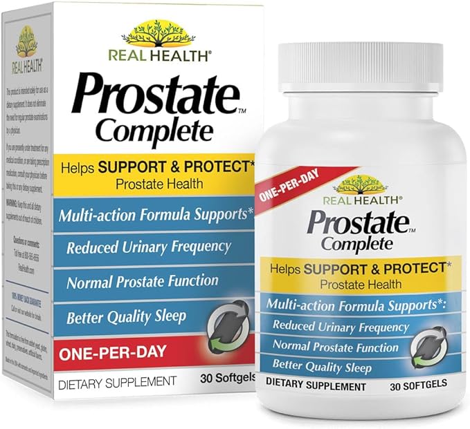 Real Health Prostate Complete - Prostate Supplements for Men, Prostate Health, Prostate Relief, Saw Palmetto for Men, One-per-Day Prostate Formula - 30 Count