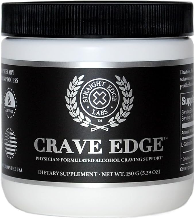 Crave Edge Alcohol Craving Support | Physician-Formulated | Anti Alcohol Replacement Drink | Stop Drinking Alcohol | Liver Detox | Fast Acting | No Big Pills or Bad Taste | 150G Powder-30 Servings