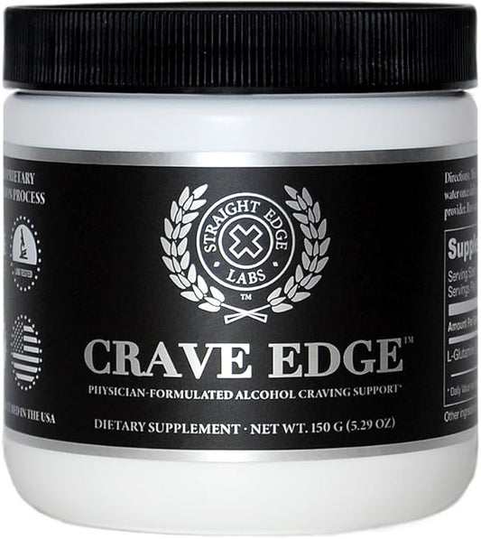 Crave Edge Alcohol Craving Support | Physician-Formulated | Anti Alcohol Replacement Drink | Stop Drinking Alcohol | Liver Detox | Fast Acting | No Big Pills or Bad Taste | 150G Powder-30 Servings