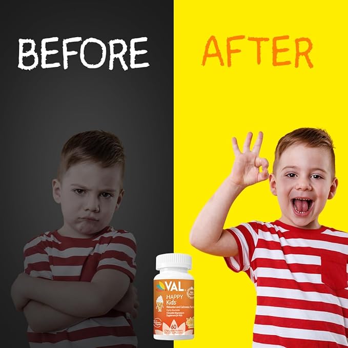 Chewable Magnesium for Kids, Relaxation and Calm Formula, Glycinate, Citrate, Taurate, Vitamin B6, D, C, Natural Vanilla Flavor, Sugar Free, Gluten Free, Non-GMO, 60 Chewable Tablets