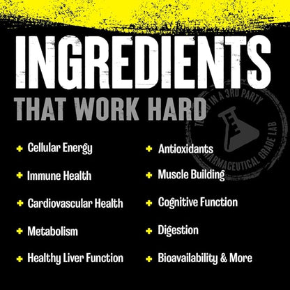 Animal Pak - Vitamin Powder with Zinc, Magnesium, Amino Acids and More - Digestive Health, Immune Booster and Focus Support - Multivitamin for Men and Women - Spectra and 85+ Nutrients - 60 Scoops