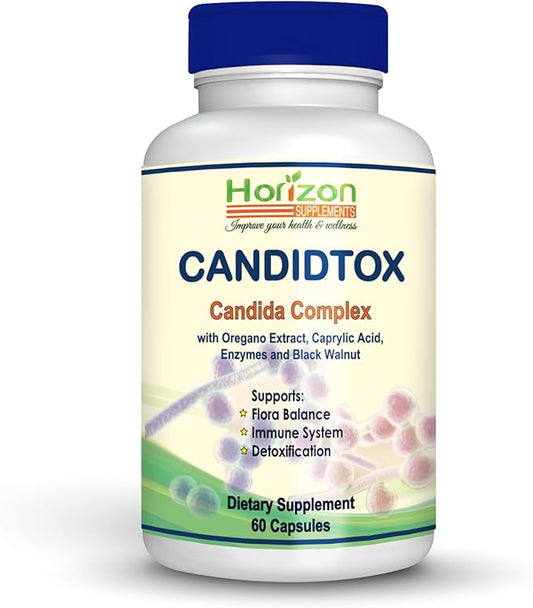 Candida Cleanse Support and Detox with Natural Herbs, probiotics and Oregano Oil. Extra Strength Candida Supplements for Men and Women.