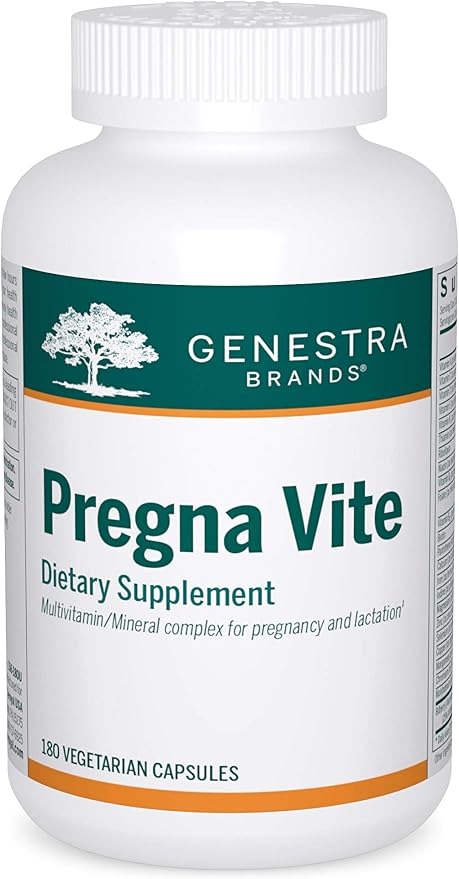 Genestra Brands Pregna Vite | Supports Healthy Pregnancy with Folic Acid, Vitamin D and Iron | 180 Capsules