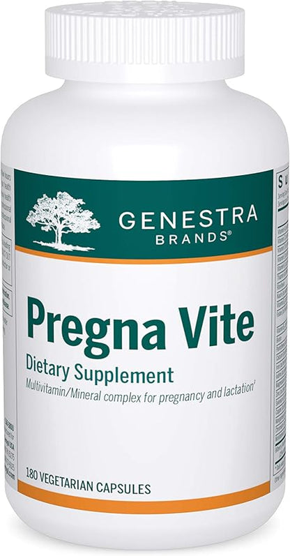 Genestra Brands Pregna Vite | Supports Healthy Pregnancy with Folic Acid, Vitamin D and Iron | 180 Capsules