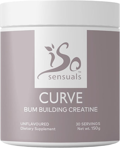 Curve Bum Building Creatine - Micronized 200 Mesh for Smooth Muscle Builder for Women, Creatine Women Enhancer, Energy Supplement for Booty Gains. 30 Unflavored Perfect Peach Servings