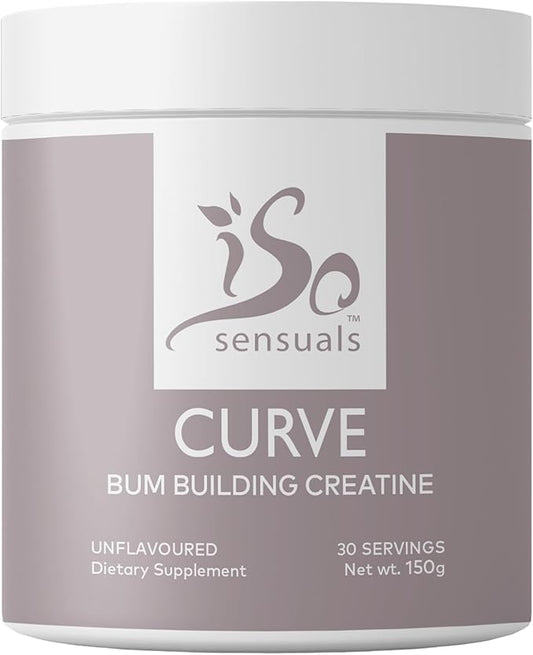 Curve Bum Building Creatine - Micronized 200 Mesh for Smooth Muscle Builder for Women, Creatine Women Enhancer, Energy Supplement for Booty Gains. 30 Unflavored Perfect Peach Servings