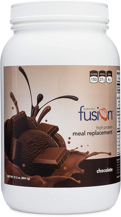 Bariatric Fusion Chocolate High Protein Meal Replacement Shake | 27g Whey Isolate Bariatric Protein Powder | Lactose Free Whey Protein Powder | Gluten and Sugar Free | 21 Servings