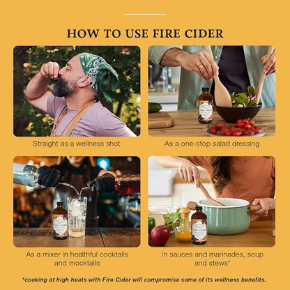 Hany's Harvest Maple Honey Fire Cider – 16 fl oz Glass Bottle | All-Natural, Small-Batch, Handcrafted, Non-GMO, Gluten-Free, Immune & Digestive Support