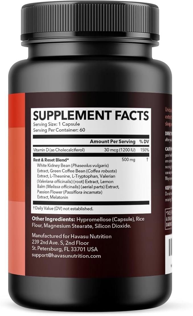 Night Time Fat Burner for Men and Women - Appetite Suppressant for Weight Loss with Melatonin for Sleep Support - Weight Loss Supplement and Metabolism Booster - 2 Month Supply Weight Loss Pills