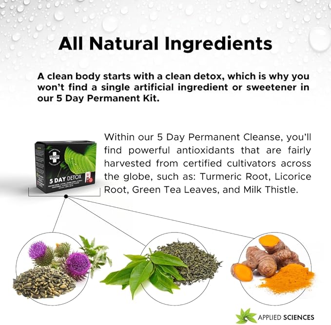 Rescue Detox 5 Day Permanent Detox Kit - 72ct Capsules | Comprehensive Full Body Cleanse with Bonus Instant ICE Caps