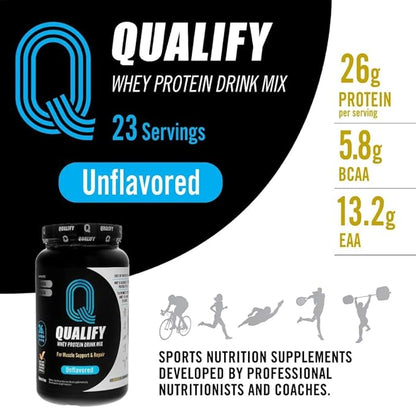 Unflavored Protein Powder Shake, Whey Protein Powder Post Workout Recovery Drink, Gluten Free, Sugar Free, Highly Kosher, 26g Protein, 5.8g BCAA,1.65lb
